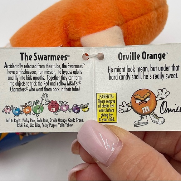 M&M Swarmees 1998 Plush Figure 5” Stuffed Lot Of 2 90s Vintage Collectibles - Picture 9 of 9